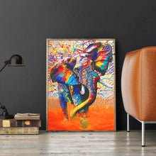 Lade das Bild in den Galerie-Viewer, Bunte Elefant - volle Diamant-Malerei - 40x30cm
