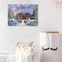 Lade das Bild in den Galerie-Viewer, Weihnachtshaus - voller runder Diamant - 30x40cm
