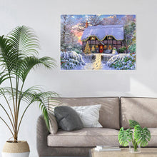 Lade das Bild in den Galerie-Viewer, Weihnachtshaus - voller runder Diamant - 30x40cm
