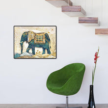 Lade das Bild in den Galerie-Viewer, Elefant - volle Runde Diamant-Malerei - 50x65cm
