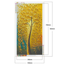 Lade das Bild in den Galerie-Viewer, Goldene Blume Baum - volle Runde Diamant-Malerei - 85x45cm
