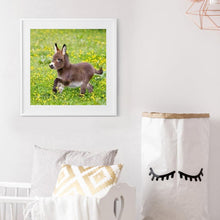 Lade das Bild in den Galerie-Viewer, Esel - voller runder Diamant - 30x30cm
