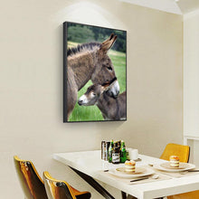 Lade das Bild in den Galerie-Viewer, Esel - voller runder Diamant - 30x40cm
