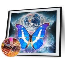 Lade das Bild in den Galerie-Viewer, Schmetterling Erde - voller runder Diamant - 50x40cm
