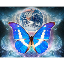 Lade das Bild in den Galerie-Viewer, Schmetterling Erde - voller runder Diamant - 50x40cm
