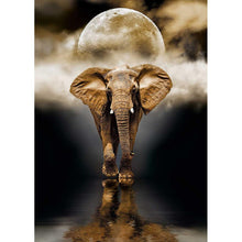 Lade das Bild in den Galerie-Viewer, Elefant - voller runder Diamant - 30x40cm

