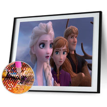 Lade das Bild in den Galerie-Viewer, Gefrorene Zeichentrickfiguren - voller runder Diamant - 40x30cm
