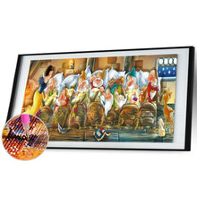 Lade das Bild in den Galerie-Viewer, Schneewittchen und sieben Zwerge - voller runder Diamant - 100x50cm
