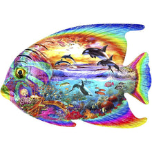 Lade das Bild in den Galerie-Viewer, Fisch Frauen - voller runder Diamant - 30x30cm

