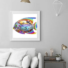 Lade das Bild in den Galerie-Viewer, Fisch Frauen - voller runder Diamant - 30x30cm
