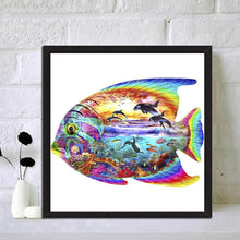 Lade das Bild in den Galerie-Viewer, Fisch Frauen - voller runder Diamant - 30x30cm
