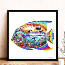 Lade das Bild in den Galerie-Viewer, Fisch Frauen - voller runder Diamant - 30x30cm

