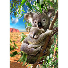 Lade das Bild in den Galerie-Viewer, Süße Koala - voller runder Diamant - 30x40cm

