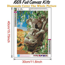 Lade das Bild in den Galerie-Viewer, Süße Koala - voller runder Diamant - 30x40cm
