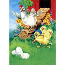 Lade das Bild in den Galerie-Viewer, Huhn - voller runder Diamant - 30x40cm
