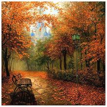 Lade das Bild in den Galerie-Viewer, Herbst Ahorn Landschaft - voller Runder Diamant - 30x30cm
