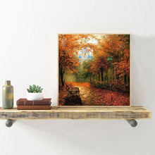 Lade das Bild in den Galerie-Viewer, Herbst Ahorn Landschaft - voller Runder Diamant - 30x30cm
