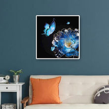 Lade das Bild in den Galerie-Viewer, Blumenschmetterling - voller runder Diamant - 40x40cm
