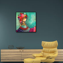 Lade das Bild in den Galerie-Viewer, Cartoon Mädchen - voller runder Diamant - 50x50cm
