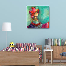 Lade das Bild in den Galerie-Viewer, Cartoon Mädchen - voller runder Diamant - 50x50cm
