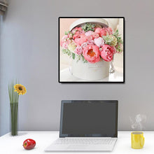 Lade das Bild in den Galerie-Viewer, Blume im Kasten - voller runder Diamant - 30x30cm
