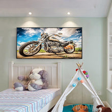 Lade das Bild in den Galerie-Viewer, Motorrad - voller runder Diamant - 85x45cm
