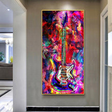 Lade das Bild in den Galerie-Viewer, Gitarre - voller runder Diamant - 45x85cm
