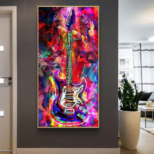Lade das Bild in den Galerie-Viewer, Gitarre - voller runder Diamant - 45x85cm
