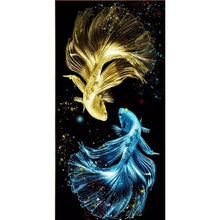 Lade das Bild in den Galerie-Viewer, Bunte Fische - volle Runde Diamant-Malerei - 85x45cm
