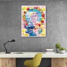 Lade das Bild in den Galerie-Viewer, Cartoon Hund Familie - voller runder Diamant - 40x50cm
