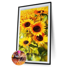 Lade das Bild in den Galerie-Viewer, Sonnenblumen - voller runder Diamant - 45x85cm
