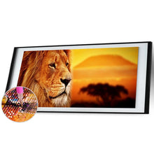 Lade das Bild in den Galerie-Viewer, Tiger - voller runder Diamant - 80x30cm
