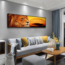 Lade das Bild in den Galerie-Viewer, Tiger - voller runder Diamant - 80x30cm
