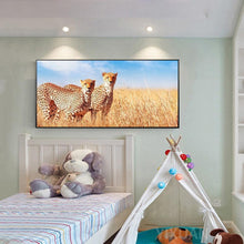 Lade das Bild in den Galerie-Viewer, Panther - runder runder Diamant - 100x50cm
