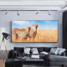 Lade das Bild in den Galerie-Viewer, Panther - runder runder Diamant - 100x50cm
