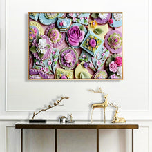 Lade das Bild in den Galerie-Viewer, Blumenraum - voller runder Diamant - 40x30cm
