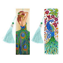 Lade das Bild in den Galerie-Viewer, 2pcs Pfau-DIY Diamond Painting Lesezeichen

