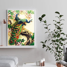 Lade das Bild in den Galerie-Viewer, Pfau - voller quadratischer Diamant - 40x50cm

