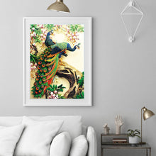 Lade das Bild in den Galerie-Viewer, Pfau - voller quadratischer Diamant - 40x50cm
