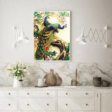 Lade das Bild in den Galerie-Viewer, Pfau - voller quadratischer Diamant - 40x50cm
