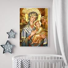 Lade das Bild in den Galerie-Viewer, Mutter und Sohn Figur - voller quadratischer Diamant - 40x50cm
