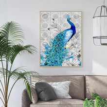 Lade das Bild in den Galerie-Viewer, Pfau - voller quadratischer Diamant - 40x50cm
