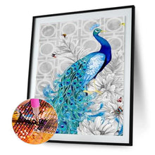 Lade das Bild in den Galerie-Viewer, Pfau - voller quadratischer Diamant - 40x50cm
