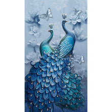 Lade das Bild in den Galerie-Viewer, Pfau Tier - voller quadratischer Diamant - 40x50cm
