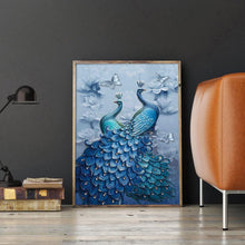 Lade das Bild in den Galerie-Viewer, Pfau Tier - voller quadratischer Diamant - 40x50cm
