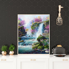 Lade das Bild in den Galerie-Viewer, Berg Wasserfall - voller quadratischer Diamant - 40x50cm
