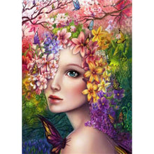 Lade das Bild in den Galerie-Viewer, Blumen Mädchen - voller quadratischer Diamant - 40x50cm

