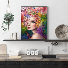 Lade das Bild in den Galerie-Viewer, Blumen Mädchen - voller quadratischer Diamant - 40x50cm
