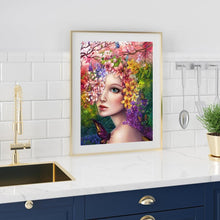 Lade das Bild in den Galerie-Viewer, Blumen Mädchen - voller quadratischer Diamant - 40x50cm
