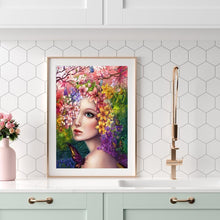 Lade das Bild in den Galerie-Viewer, Blumen Mädchen - voller quadratischer Diamant - 40x50cm
